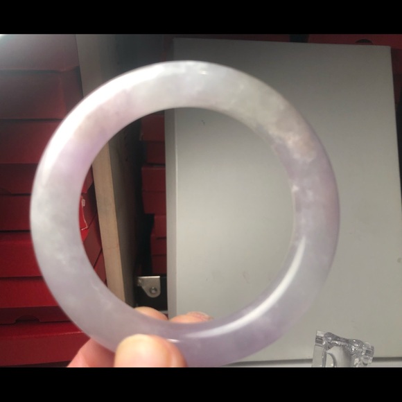COPY - Genuine Burmese Lavender Jadeite Jade Bracelet Bangle 59mm 老坑A货翡翠手镯紫罗兰缅甸… - Picture 4 of 15